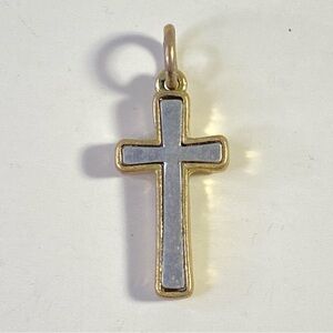 Thirty-One JK Gold and Silver Tone Cross Pendant Charm